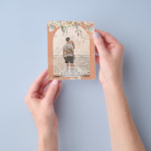 BUDGET Coral Terracotta Pampas Grass Wedding Flyer (Hand)