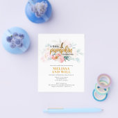 Budget Couples Baby shower Pumpkin Uitnodiging Flyer (Enkel)