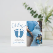 Budget Couples Foto Boy's Baby shower Invitation (Staand voorkant)
