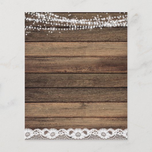 Budget Couple's Shower Rustic Farmhouse Flyer (Achterkant)