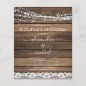 Budget Couple's Shower Rustic Farmhouse Flyer (Voorkant)