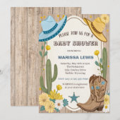 Budget cowboy Bleu Gele westernlaarzen vilthoed Kaart (Voorkant / Achterkant)