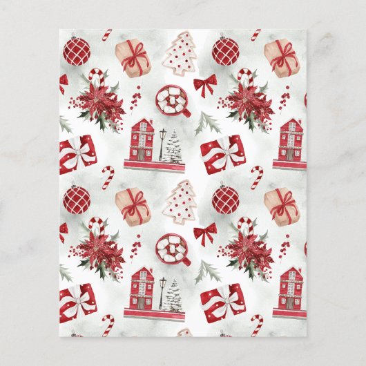 Budget Cozy Christmas Party Vakantie uitnodiging (Achterkant)