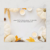Budget Cozy Friendsgiving Pumpkin Dinner Flyer (Achterkant)