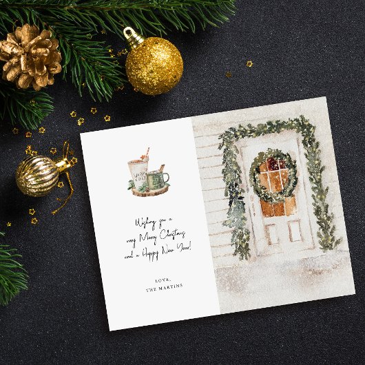Budget Cozy Holiday Deuren, Hot Drink Holiday Flyer