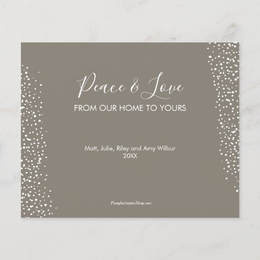 Budget Cozy Merry Wenskaart (Achterkant)