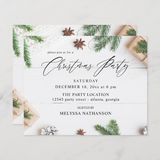 Budget Cozy Rustic Pine verliest Kerstmis (Voorkant / Achterkant)