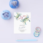 Budget Crab Boil Summer Party - Uitnodiging Flyer (Enkel)