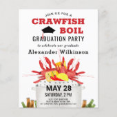 BUDGET Crawfish Boil Afstuderen 3 Foto Uitnodigen (Voorkant)