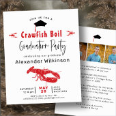 BUDGET Crawfish Boil Afstuderen BBQ Invitation Fly Flyer
