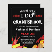BUDGET Crawfish Boil I DO Verloving Invitation (Voorkant / Achterkant)