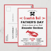 BUDGET Crawfish Boil Party - Uitnodiging voor Vade (Voorkant / Achterkant)