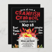 BUDGET Crawfish Boil Summer Party - Uitnodiging vo (Voorkant / Achterkant)