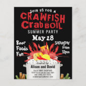 BUDGET Crawfish Boil Summer Party - Uitnodiging vo (Voorkant)