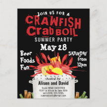 BUDGET Crawfish Boil Summer Party - Uitnodiging vo