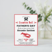 BUDGET Crawfish Boil Vaderdag Foto uitnodiging (Staand voorkant)