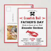 BUDGET Crawfish Boil Vaderdag Foto uitnodiging (Voorkant / Achterkant)