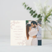 Budget Cream & Muted Red Foliage Foto Weddenschap (Staand voorkant)