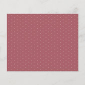 Budget Cream & Muted Red Foliage Foto Weddenschap (Achterkant)