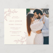 Budget Cream & Muted Red Foliage Foto Weddenschap (Voorkant)