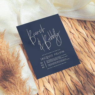 Budget Cream & Navy Blue Bridal Brunch & Bubble