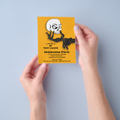 Budget Creepy Skull Halloween Uitnodiging Flyer (Hand)