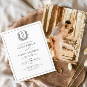 Budget Creet Witte Foto Huwelijksuitnodiging Flyer