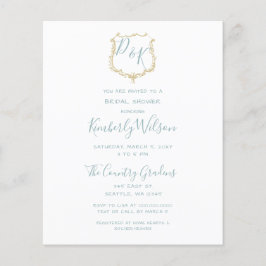 Budget Crest Dusty Blue Bridal Shower