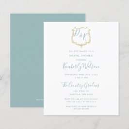 Budget Crest Dusty Blue Bridal Shower