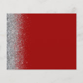 Budget Crimson Red Silver Wedding Save the Date (Achterkant)