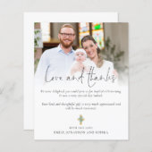 Budget Cross Foto Christening Love Bedankt (Voorkant / Achterkant)