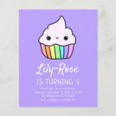 Budget Cupcake Kind Birthday Party Invitation (Voorkant)