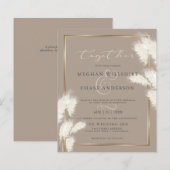 Budget Custom Abby1 Elegant Ivory Pampas Grass (Voorkant / Achterkant)