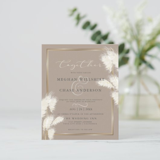 Budget Custom Abby1 Elegant Ivory Pampas Grass (Staand voorkant)