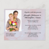 Budget Custom Foto Lavendel Mist Marmer Bruiloft Briefkaart (Voorkant)