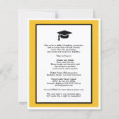 Budget Custom Geel Zwart Klasse Reünie Uitnodigen (Achterkant)