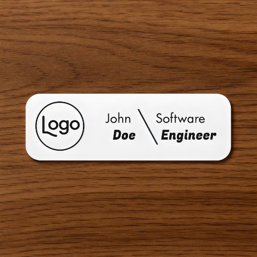 budget Custom Logo Employee Name Tag