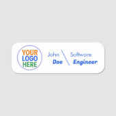 budget Custom Logo Employee Name Tag (Voorkant)