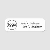 budget Custom Logo Employee Name Tag (Voorkant)