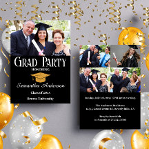 Budget Custom Photo Collage Black Graduparty