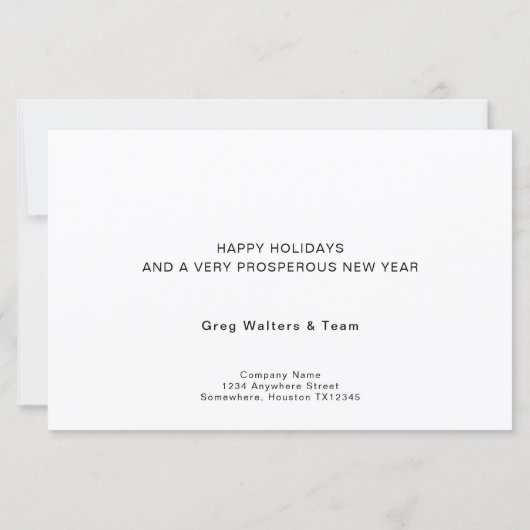 Budget Custom Photo Company Logo kerstKaart (Achterkant)