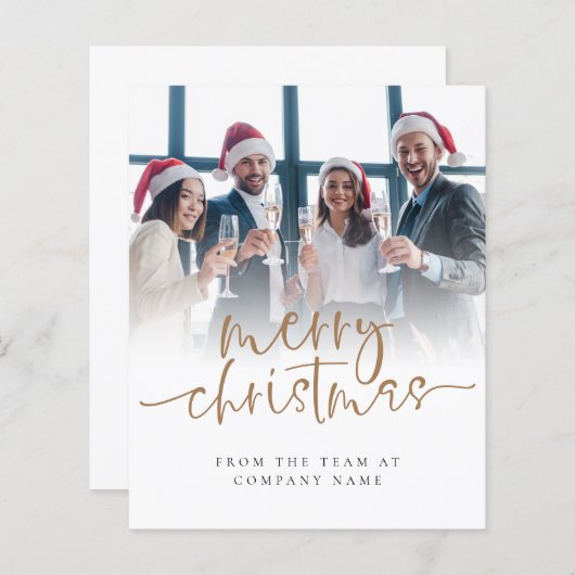 Budget Custom Photo Company Logo Merry Kerstry (Voorkant / Achterkant)