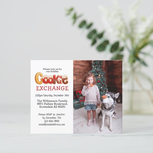 Budget Custom Photo Holiday Cookie Exchange (Staand voorkant)