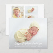 Budget Cute 4 Meerdere Foto-Baby aankondiging (Voorkant / Achterkant)