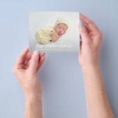 Budget Cute 4 Meerdere Foto-Baby aankondiging Flyer (Hand)