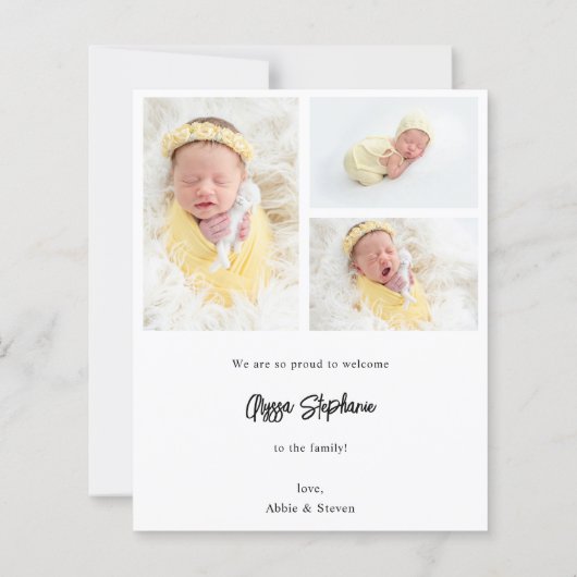 Budget Cute 4 Multi Photo Verti Baby (Achterkant)