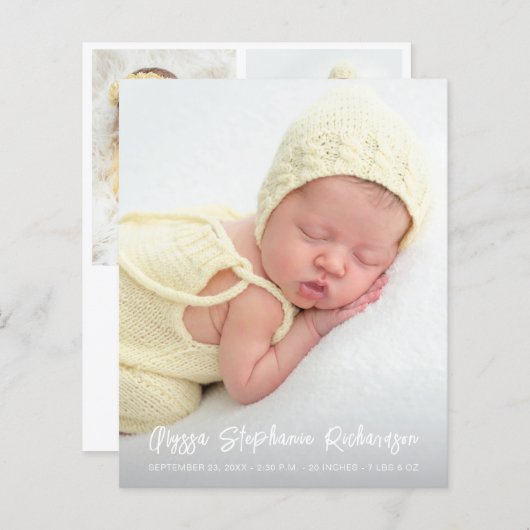 Budget Cute 4 Multi Photo Verti Baby (Voorkant / Achterkant)