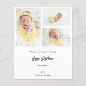 Budget Cute 4 Multi Photo Verti Baby Flyer (Achterkant)
