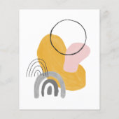 Budget Cute Abstract Boho Yellow Baby shower (Achterkant)