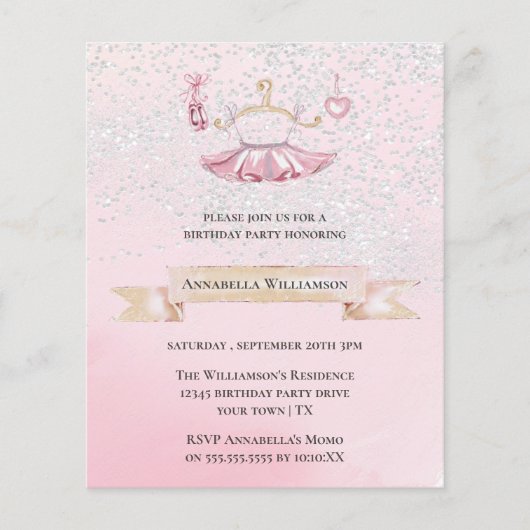 Budget Cute Ballet Shoes & Tutu Birthday Party (Voorkant)